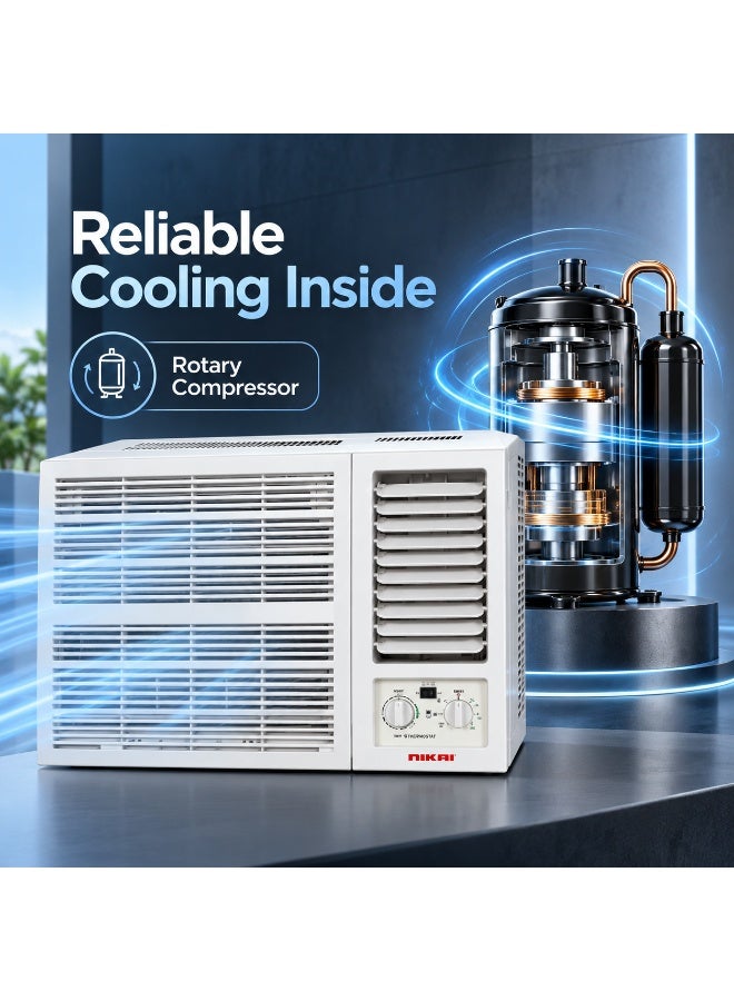 نيكاي مكيف هواء نافذة مع وظيفة التدفئة والتبريد NWAC18056HC26 - Image 5