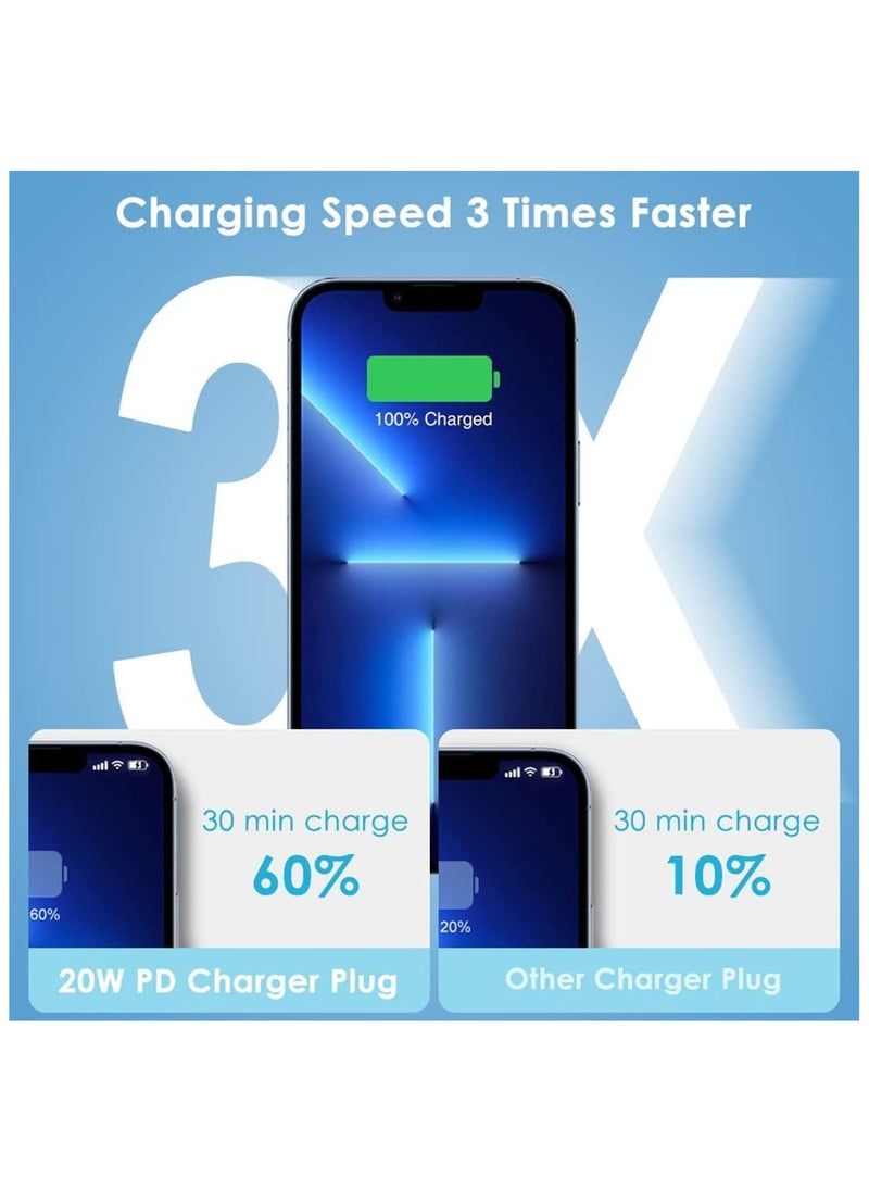 MMG - iPhone 20W Fast Charger | USB C Wall Fast Charger Compatible with iPhone 15/14/14 Pro/14 Pro Max/13/12/SE2020/11/XR/XS Max/X/iPad - Image 1