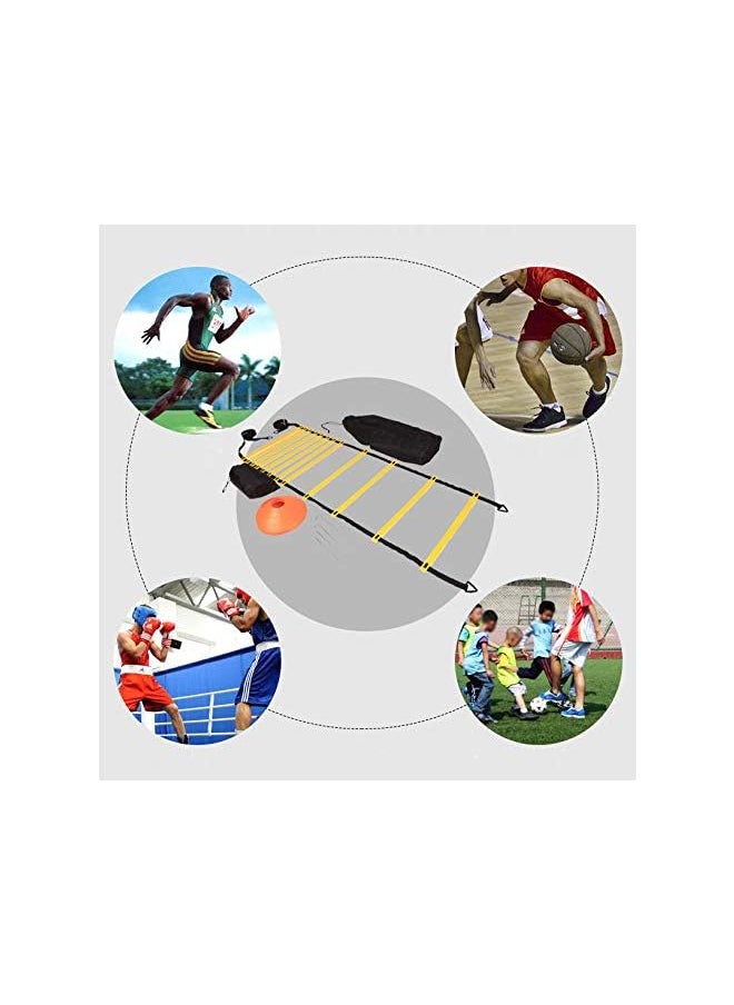 PROMASS Fitness Speed & Agility Training Equipment Kits With Training Cones，Agility Ladder And Resistance Umbrella，Improve Coordination, Speed, Develop Explosive Power, Strength And Better Footwork  - Image 2