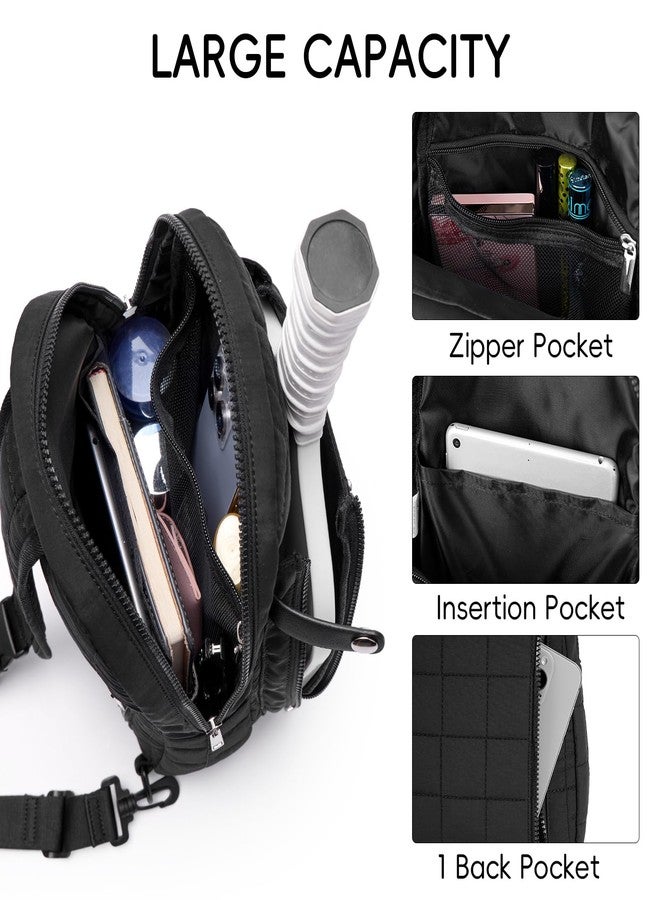 CLUCI Pickleball Bag for Women, Quilted Crossbody Bags for Women Men, Puffer Travel Sling Chest Bag - Image 4