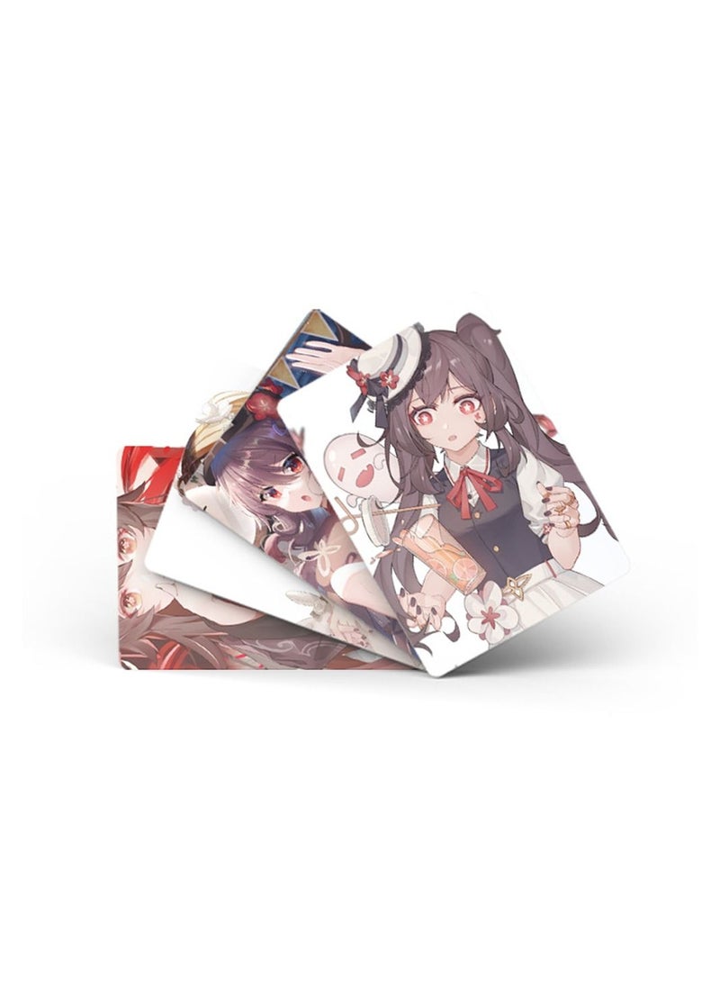 Color Fans 50 Pcs Genshin Impact Hu Tao Cute Anime Photo Lomo Cards  - Image 2