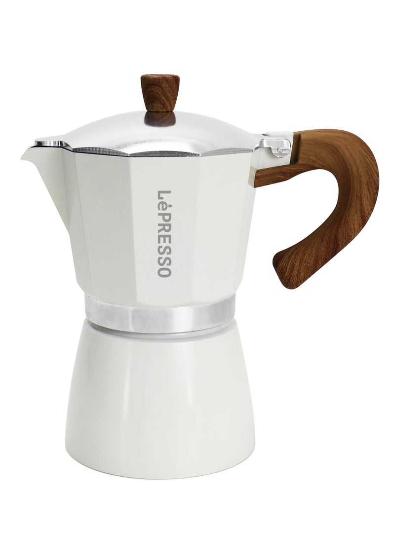 LePRESSO Moka Pot Italian Stovetop Coffee Maker 300ml Aluminum 6-Cup Espresso Percolator - Image 1