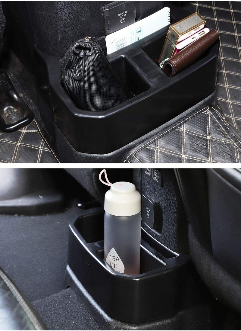 Generic Rear Cup Holder and Storage Organizer for Jeep Wrangler JL Unlimited (2018-2023) - Floor Console Mounted Drink Holder and Rear Seat Accessory for Enhanced Interior Organization.  - Image 3
