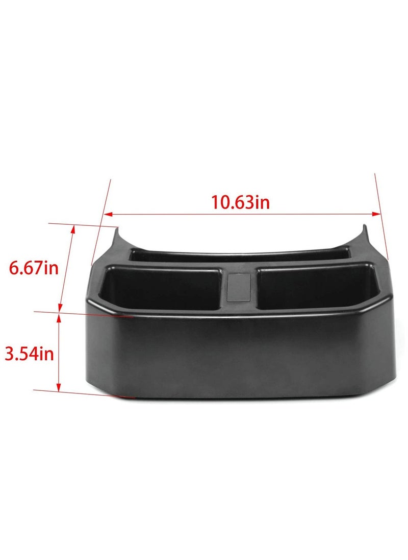 Generic Rear Cup Holder and Storage Organizer for Jeep Wrangler JL Unlimited (2018-2023) - Floor Console Mounted Drink Holder and Rear Seat Accessory for Enhanced Interior Organization.  - Image 5