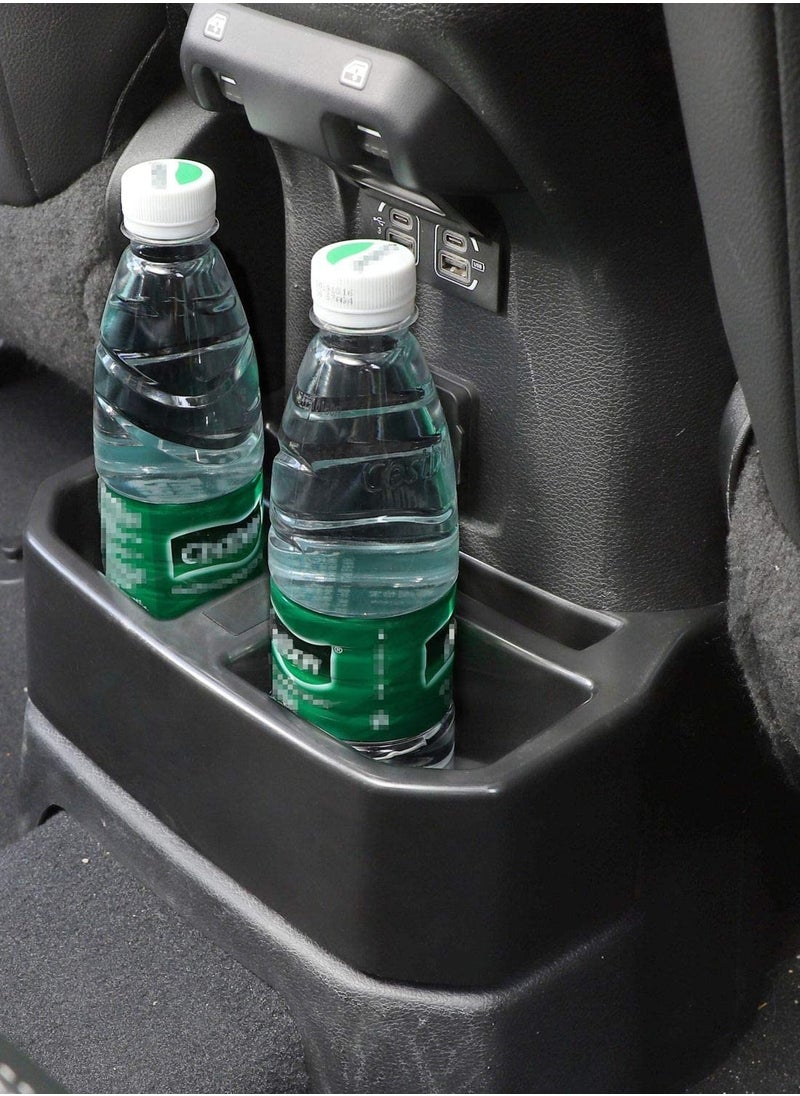 Generic Rear Cup Holder and Storage Organizer for Jeep Wrangler JL Unlimited (2018-2023) - Floor Console Mounted Drink Holder and Rear Seat Accessory for Enhanced Interior Organization.  - Image 2
