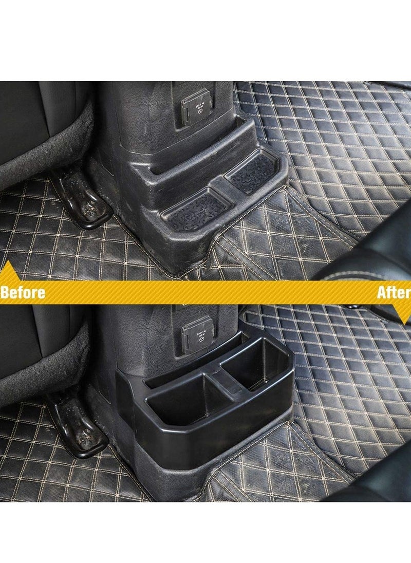 Generic Rear Cup Holder and Storage Organizer for Jeep Wrangler JL Unlimited (2018-2023) - Floor Console Mounted Drink Holder and Rear Seat Accessory for Enhanced Interior Organization.  - Image 4