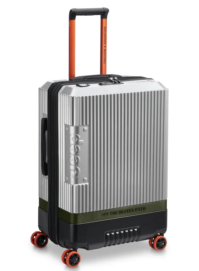 Jeep The Jeep Hardcase Expandable 4-Double wheel luggage trolley check-in suitcase 69cm Silver