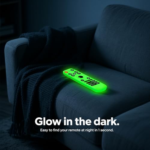 Climberer [2-Pack] Climberer Remote Cover for LG Magic Remote – Protective Silicone Case Compatible with 2025 LG OLED TV Series, Anti-Slip Design, Fits MR25GA Model (Glow Green and Blue) - Image 3