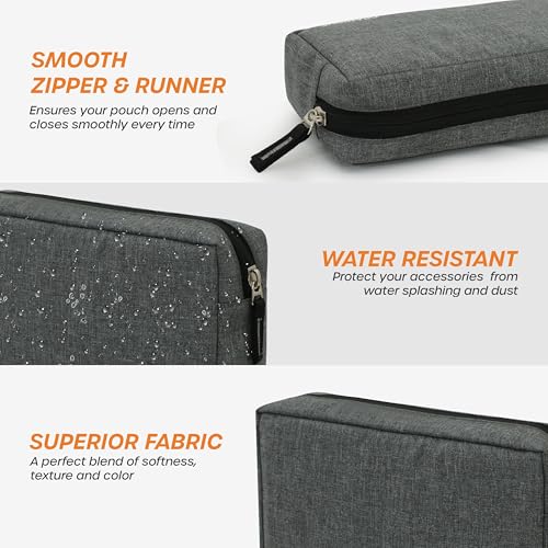 Cranique Polyester Packing Cubes for Travel Organizer, Storage Bag, Packing Bag for Clothes, Essential Pouch, Travel Organizer for Men & Women Pack of 5 (Cu1-QP2-GR-Pac5), Grey - Image 3