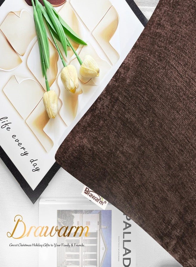BRAWARM Throw Pillow Covers 20x20 Inches - Coffee Chenille Pillow Covers Pack of 2, Solid Dyed Soft Chenille Pillow Cases for Couch Sofa Bed Home Decoration - Image 4