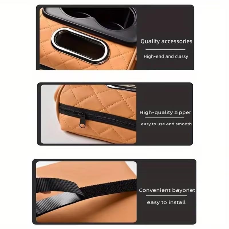 Redvant Car Center Console Cover,Microfiber Leather Car Armrest Cover Cushion with 2 Storage Bags,Universal Car Armrest Storage Box Car Interior Accessories for Most Vehicles (Car Arm Rest Cushion(2)) - Image 4