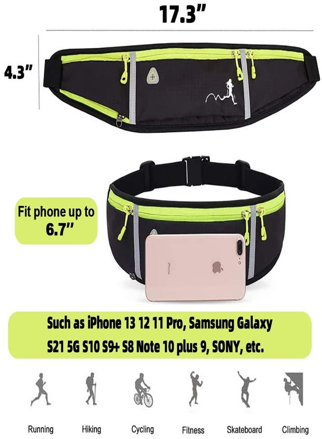 Peicees Fanny Pack for Men Women Bottle Holder Bag Waterproof Running Pouch Belt Waist Pack for Gym Travel, Adjustable Reflective Phone Holder for iPhone 13 12 11 Pro Max Samsung Galaxy S20 S10 - Image 4