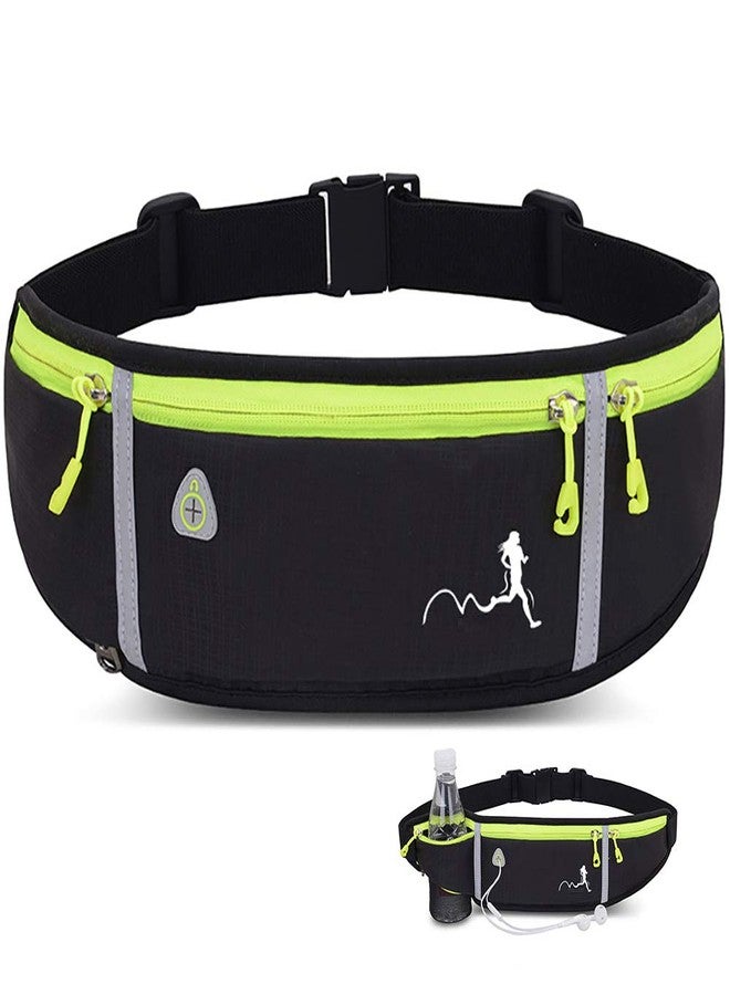 Peicees Fanny Pack for Men Women Bottle Holder Bag Waterproof Running Pouch Belt Waist Pack for Gym Travel, Adjustable Reflective Phone Holder for iPhone 13 12 11 Pro Max Samsung Galaxy S20 S10 - Image 1