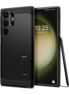 Spigen غطاء حماية متين لهاتف سامسونج جالاكسي S23 الترا مع رغوة شديدة التأثير - أسود  - Image 1
