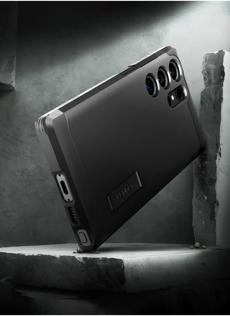 Spigen - غطاء حماية متين لهاتف سامسونج جالاكسي S23 الترا مع رغوة شديدة التأثير - أسود - Image 1