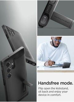 Spigen غطاء حماية متين لهاتف سامسونج جالاكسي S23 الترا مع رغوة شديدة التأثير - أسود  - Image 3