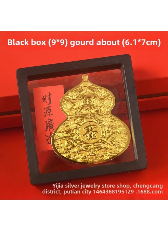 Generic - Gourd Cornucopia Fortune Cat Fortune Kuka God Of Wealth Gift Gold Foil Mobile Phone Sticker-Specifications Support Image Upload:No. 8 Lucky Small Tablets - Image 1