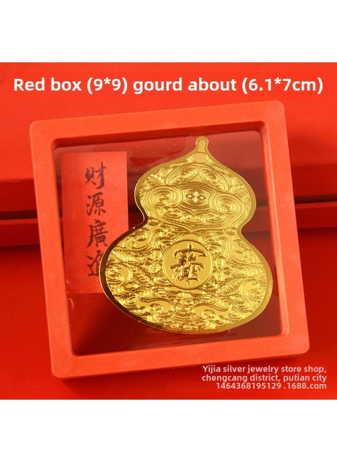 Generic - Gourd Cornucopia Fortune Cat Fortune Kuka God Of Wealth Gift Gold Foil Mobile Phone Sticker-Specifications Support Image Upload:No. 8 Lucky Small Tablets - Image 1