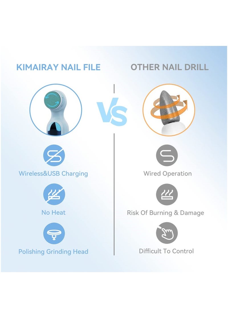 Captaintech 6 in 1 Cordless Electric Nail Drill Set Portable Manicure Pedicure Kit Professional Nail Files for Beginners and Experts - Image 4