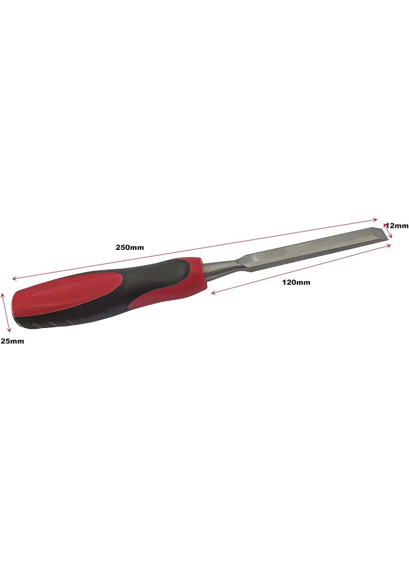 Inditrust Inditrust 2PCs High Carbon Steel Wood Carving Chisel Set Manganese Blades Kit for Woodworking Carving Size 12mm 19mm Silicon Carbide Combination Stone for Sharpening with Gloves  - Image 2