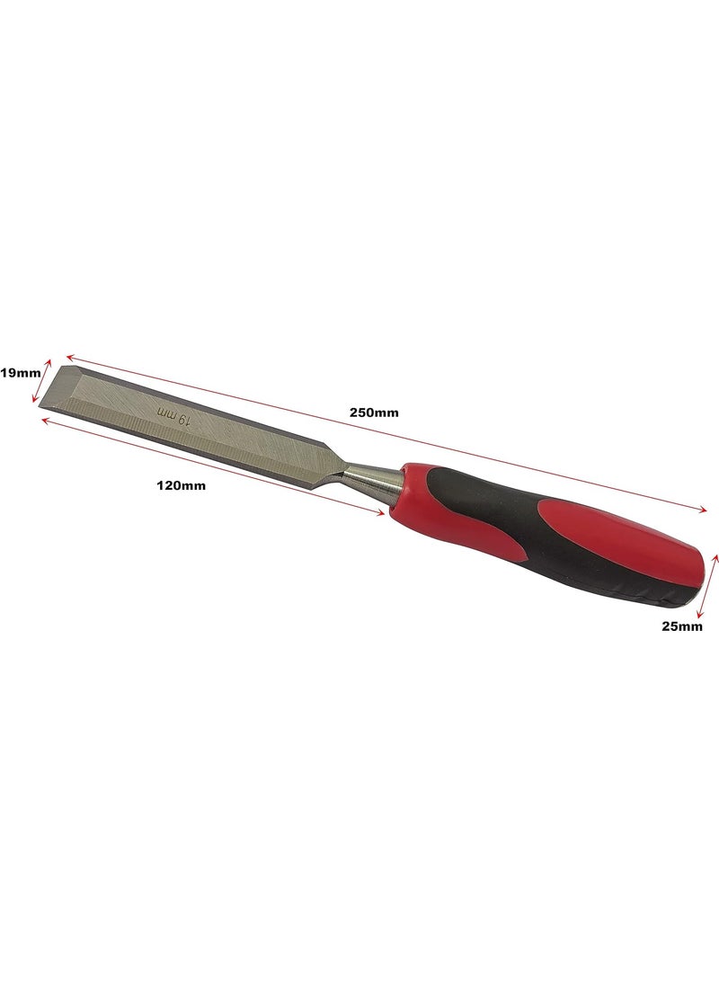Inditrust Inditrust 2PCs High Carbon Steel Wood Carving Chisel Set Manganese Blades Kit for Woodworking Carving Size 12mm 19mm Silicon Carbide Combination Stone for Sharpening with Gloves  - Image 3