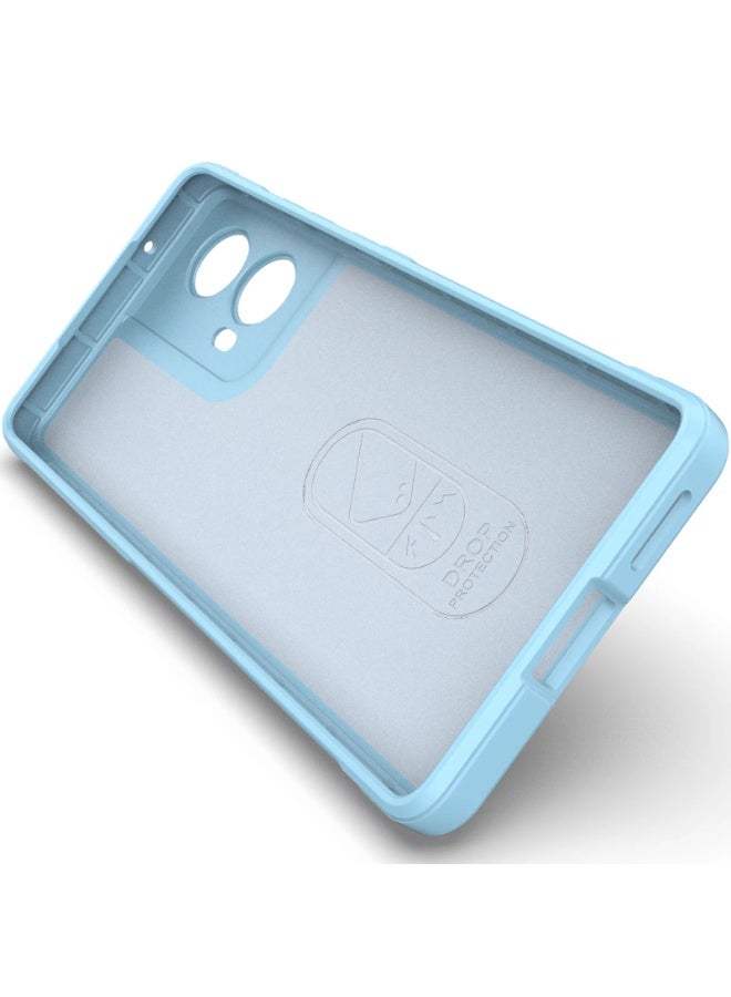 Premium Protection Back Silicone Case Compatible with Motorola Moto Edge 50 Fusion 5G Magic Shield Shockproof Case with Camera Protection (Baby blue)  - Image 3