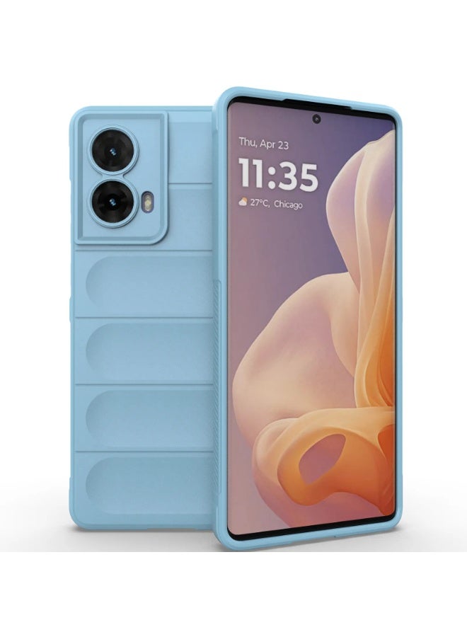 Premium Protection Back Silicone Case Compatible with Motorola Moto Edge 50 Fusion 5G Magic Shield Shockproof Case with Camera Protection (Baby blue)  - Image 2