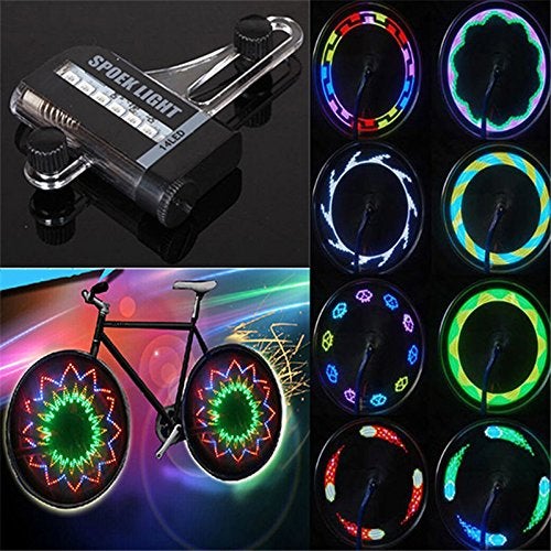 Alexvyan 2 Pcs Rainbow 14 LED Motorcycle Bicycle Bike Cycle Wheel Signal Tire Spoke Light 30 Changes - Image 4