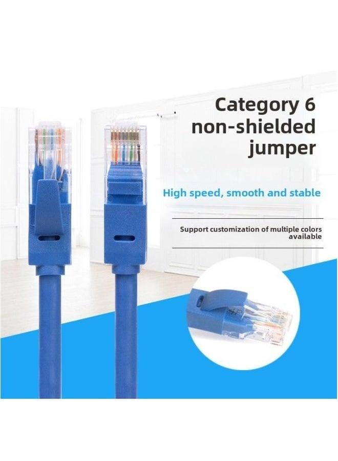 Super Six Kinds Of Network Cable Speed Cat6 Home Router Computer Broadband 0.3 Meters -15 Jumper-Color:Blue-Line Length:15 M  - Image 2