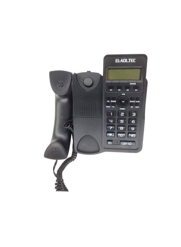 EL-Adl.Tec 115BE Corded Landline Phone - Black - Image 2
