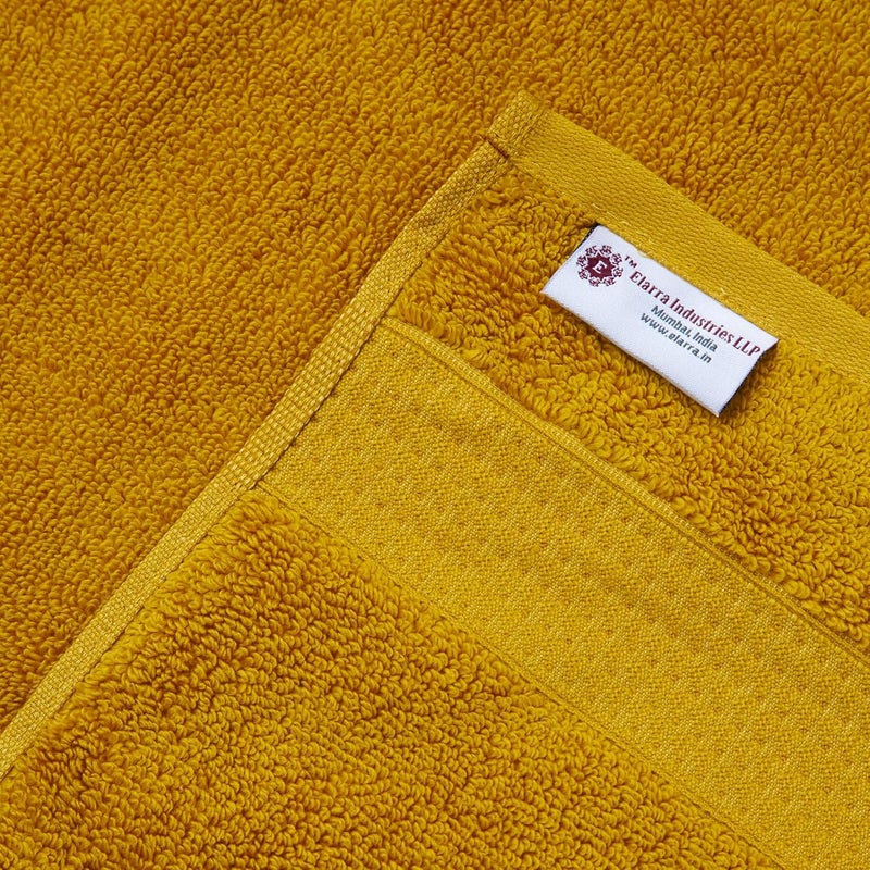 Elarra Home 100 Cotton Bath Towel Super Absorbent Yellow Colour Easy Care 700 GSM - Image 4