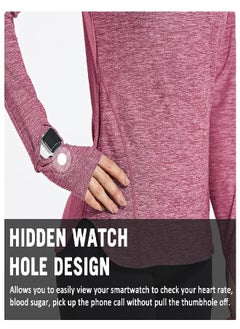 Baleaf BALEAF Women's Running Shirts Quick Dry Lightweight Long Sleeve Pullover UPF50+ Moisture Wicking Hiking Purple Size M  - Image 3