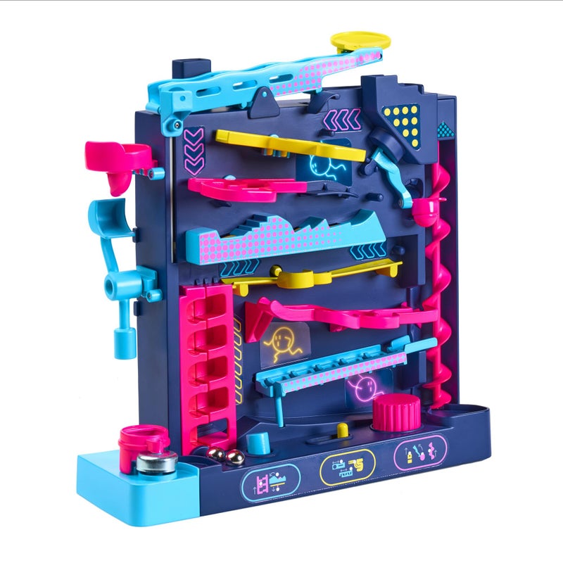 TOMY Screwball Scramble Level Up Marble Maze - Vertical Beat-The-Clock Marble Run Game - Skill & Dexterity Challenge - 1â€“4 Players - Ages 5+ - Image 1