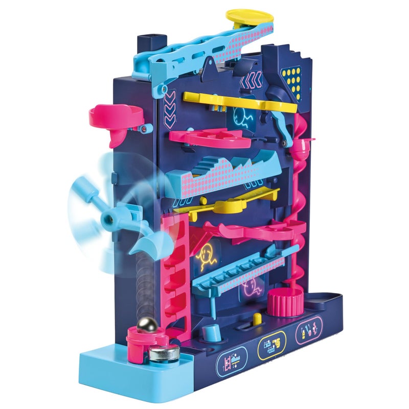 TOMY Screwball Scramble Level Up Marble Maze - Vertical Beat-The-Clock Marble Run Game - Skill & Dexterity Challenge - 1â€“4 Players - Ages 5+ - Image 2