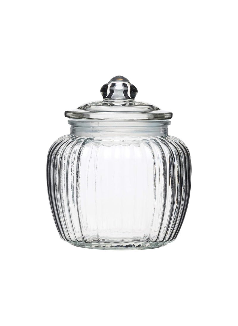 Incrizma Incrizma Glass Candy Jars 600ml - Airtight - 1 Vintage Glass Candy Storage Jars with Lid - for Candies & Cookies | Food Storage Glass Candy Cookie Jar with Airtight Lid (600 ml)  - Image 4