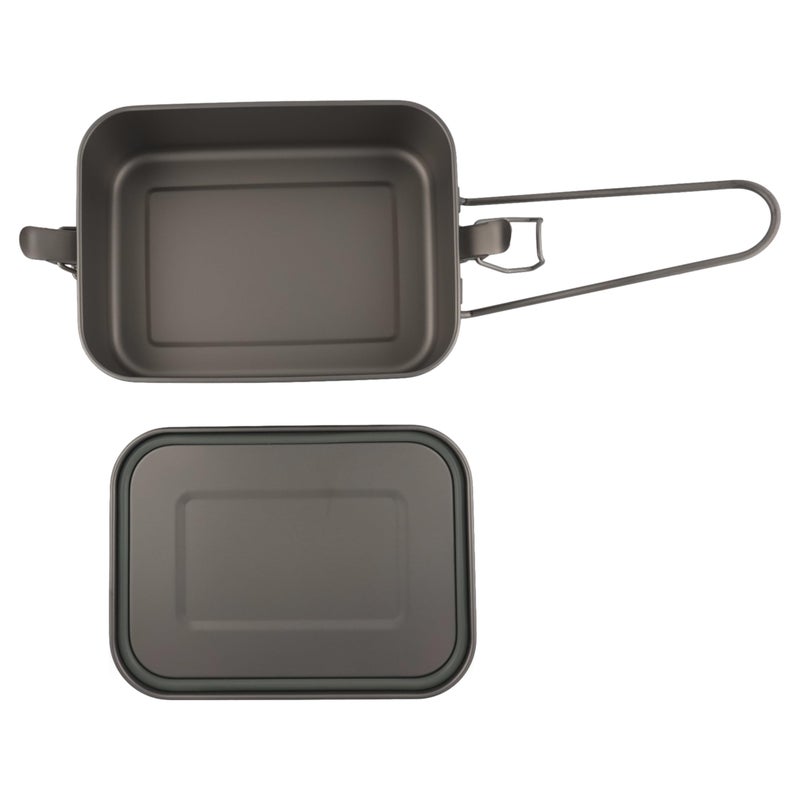 Valtcan Titanium Camping Lunch Bento Box 1200ml with Airtight Lid Seal and Cover Foldable Handle for Heating on Fire Camp Backpacking Container 40 oz Ultralight Weighs 254g - Image 4