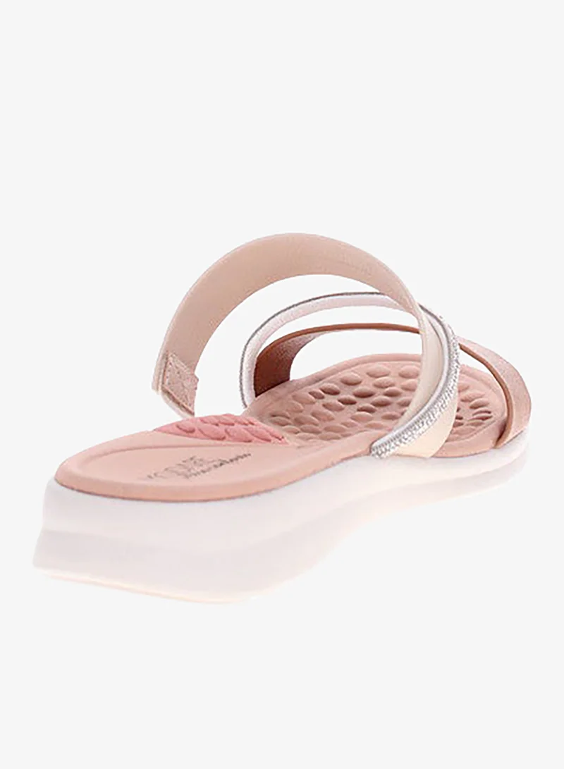 Modare Tan Flat Sandals for Women – Stylish Ladies Flat Sandals & Comfortable Flat Slippers for Women | Best Price UAE