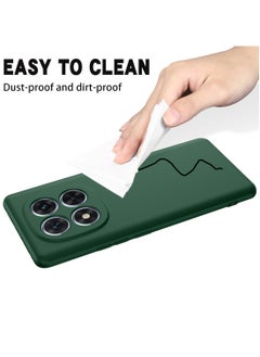 Wtech Xiaomi Redmi Note 14 Pro+ / Redmi Note 14 Pro Plus 5G 2024 Premium Soft Liquid Silicone Case Cover - Dark Green  - Image 3