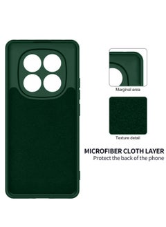 Wtech Xiaomi Redmi Note 14 Pro+ / Redmi Note 14 Pro Plus 5G 2024 Premium Soft Liquid Silicone Case Cover - Dark Green  - Image 5