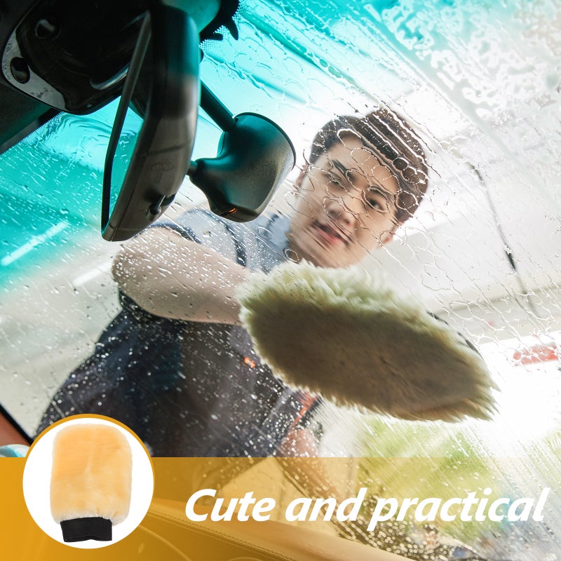 Car Wash Mitts, Soft Plush Design for Gentle Vehicle Cleaning, Reusable and Sturdy - Image 4