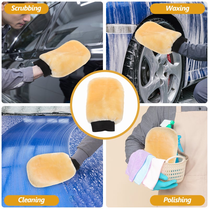 Car Wash Mitts, Soft Plush Design for Gentle Vehicle Cleaning, Reusable and Sturdy - Image 5