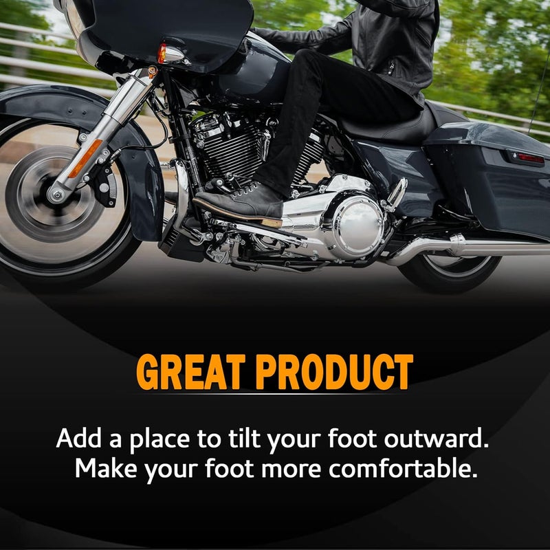 PBYMT Front Footboard Rubber Insert Rider Footboard Floorboard Foot Peg Footrest Pad Compatible for Harley Touring Softail Road King Electra Glide 1986-Later - Image 5