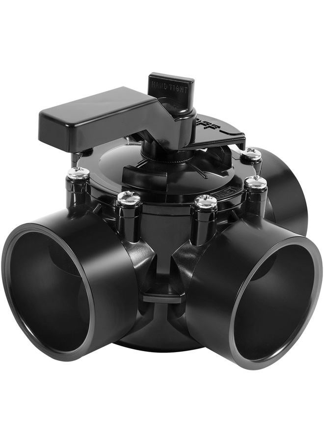 Ussuray 4717 2 to 2-1/2-Inch 3-Port Diverter Positive Seal Non-Lube Valve Replacement for Jandy NeverLube Diverter Valve Black - Image 1