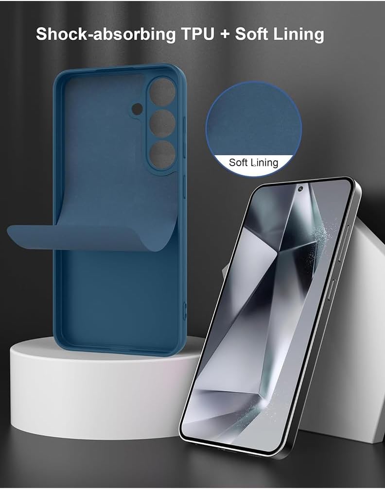 Theodor Protective Slim Fit Case Liquid Silicone Cover With Full Body Protection Anti-Scratch Shockproof Case For Samsung Galaxy S24 Blue Dog Dab Multicolour Mcplssgs24Bluea187 - Image 3