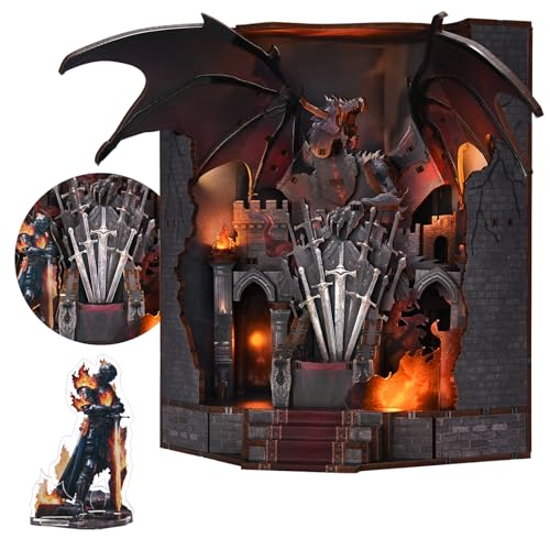 MiniCity Book Nook Kit DIY Miniature House for Adults and Teens Booknook Tiny House Bookshelf Decor Throne of Blade - Image 1