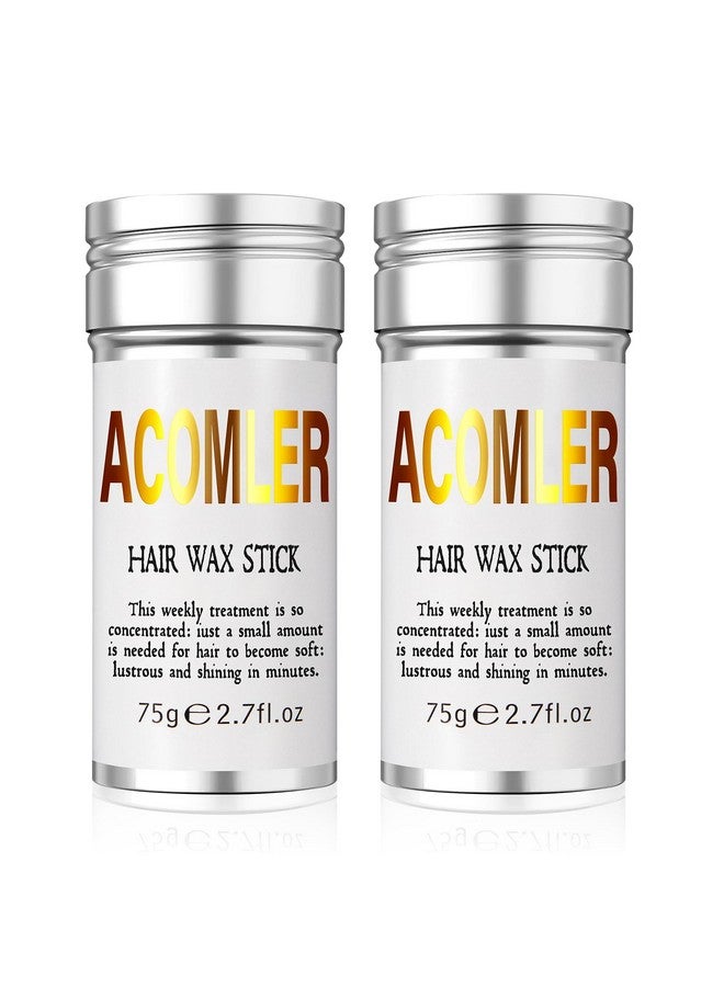 أكوملير عصا شمع الشعر من أكوملر، عامل تصفيف للشعر المتطاير، عصا تصفيف شعر غير دهنية، عبوة من قطعتين فضيتين - Image 1