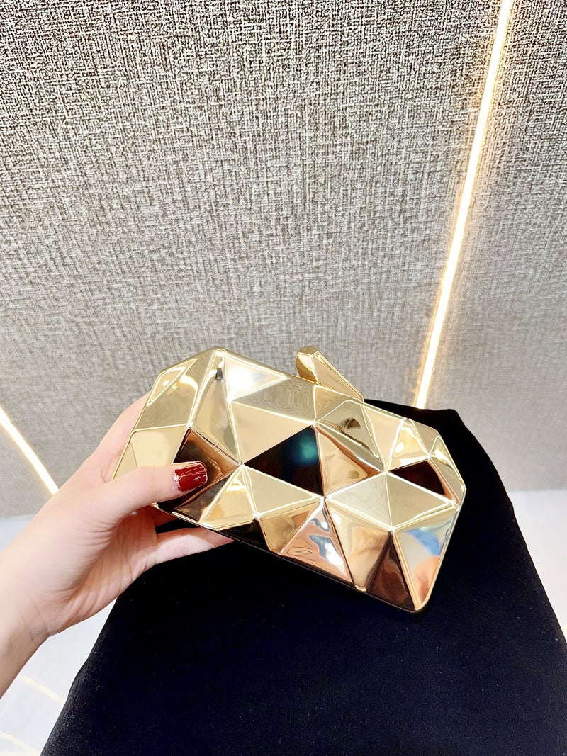 New Acrylic Shiny Box Mini Handbag Clutch Banquet Shoulder Crossbody Dinner Bag - Image 2
