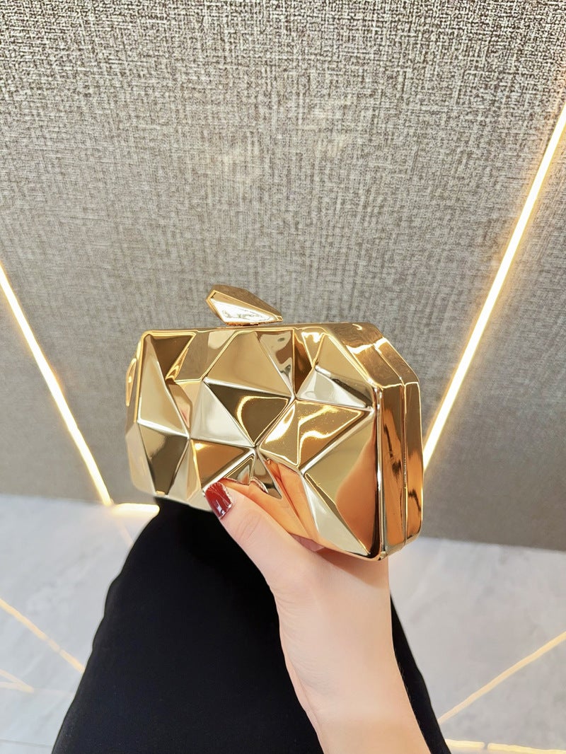 New Acrylic Shiny Box Mini Handbag Clutch Banquet Shoulder Crossbody Dinner Bag - Image 4