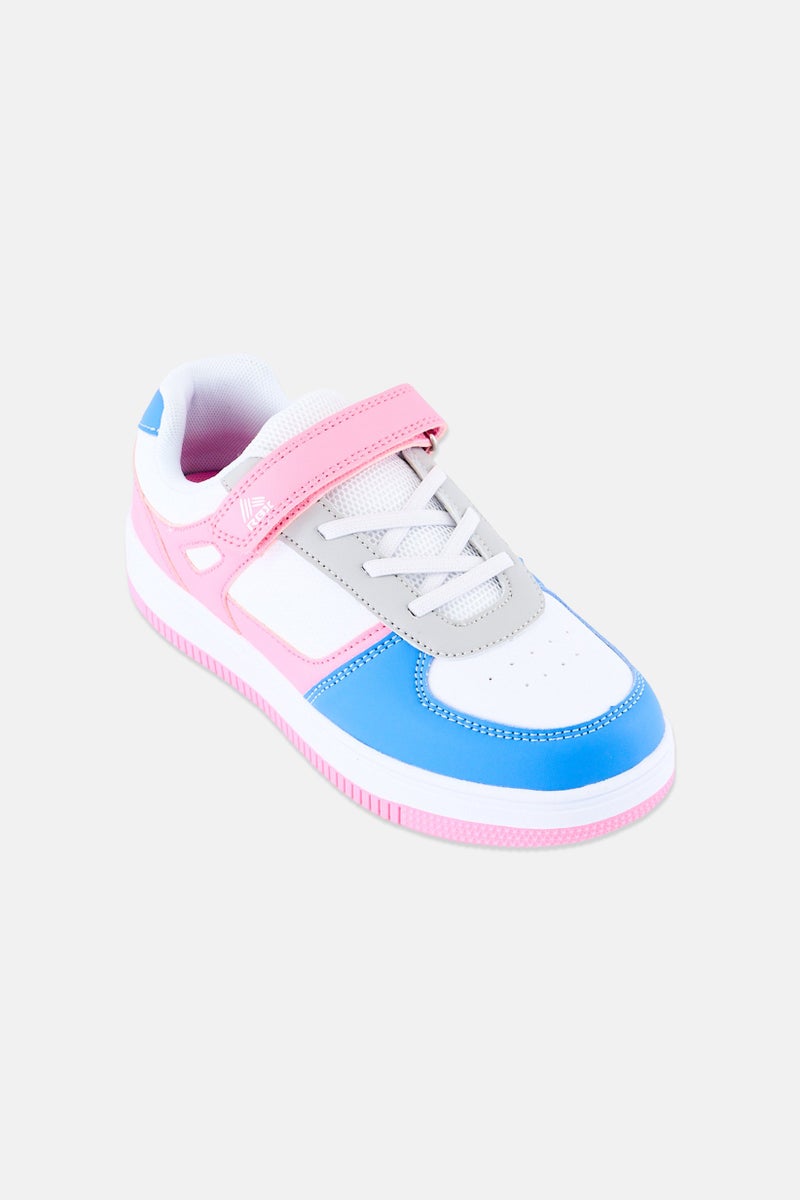 RBX Kids Girl Brand Logo Velcro Outdoor Shoes, Multicolor - Image 1