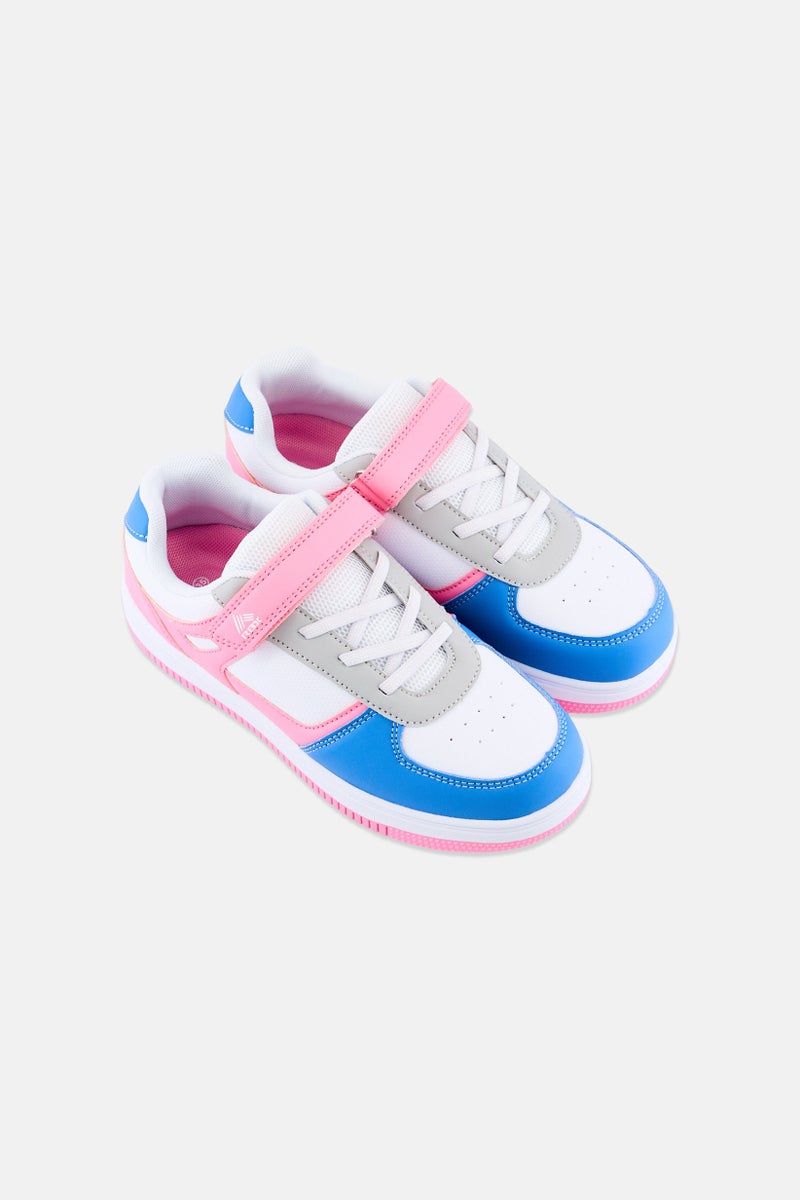 RBX Kids Girl Brand Logo Velcro Outdoor Shoes, Multicolor - Image 4